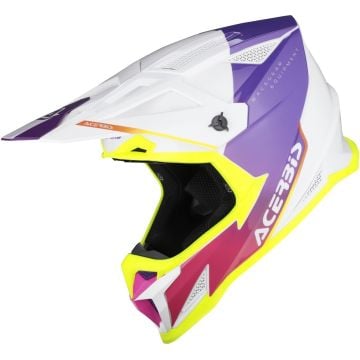 Acerbis T711 White Lila Motocross Helmet