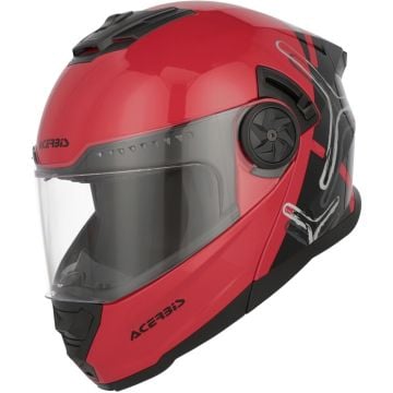 Acerbis Rider Graphic Red Black Flip Up Helmet