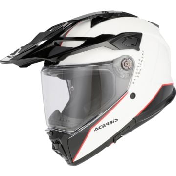 Acerbis Attack Logo White Black Red Adventure Full Face Helmet