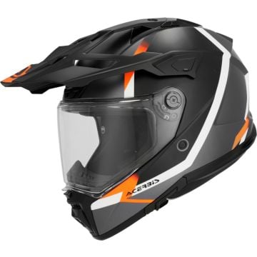 Acerbis Attack Graphic Matt Black Orange Adventure Full Face Helmet