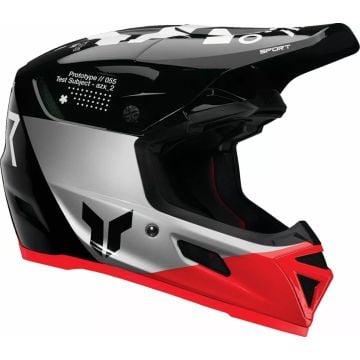 Thor Reflex Strike Noir Gris Rouge Casque Motocross