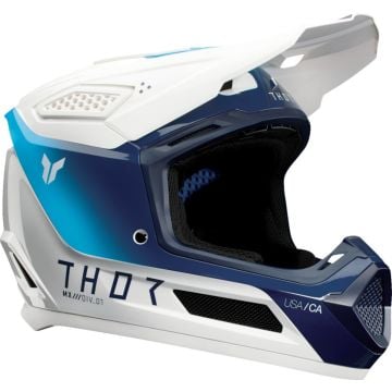 Thor Fleet Storm White Blue Motocross Helmet