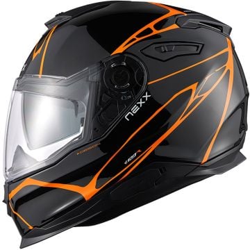 Nexx Y.100 B-Side Noir Orange Casque Intégral