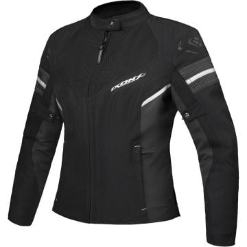 Ixon Ilana Evo Black Anthracite Silver Ladies Textile Motorcycle Jacket