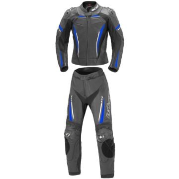 Büse Imola Ladies Black Blue 2PC Leather Motorcycle Suit