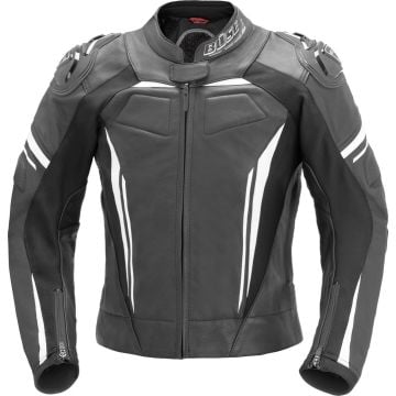 Büse Imola Ladies Black White Leather Jacket