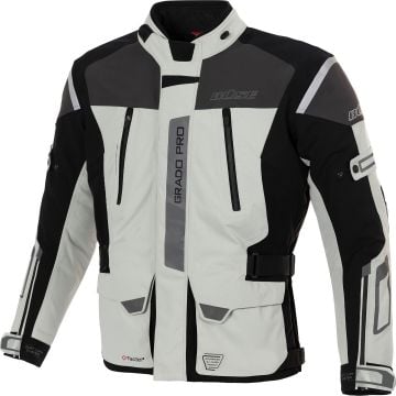 Büse Grado Pro Light Grey Black Waterproof Textile Jacket
