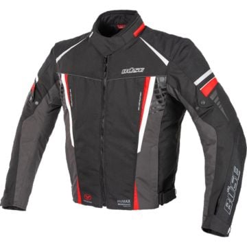 Büse Miles Black Red Waterproof Textile Jacket