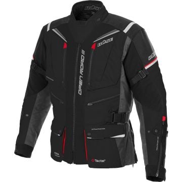 Büse Open Road III Black Red Waterproof Textile Jacket