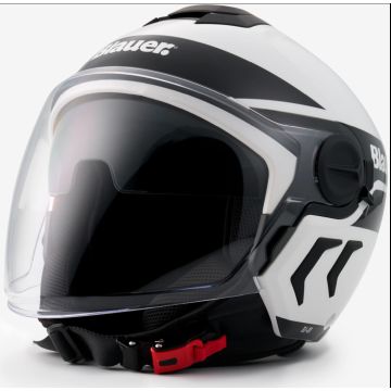 Blauer Demi Jet DJ-01 Graphic B White Jet Helmet