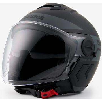 Blauer Demi Jet DJ-01 Graphic B Black Jet Helmet