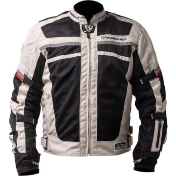 MUGENRACE A-Ttraversare-D Ladies Light Grey Black Waterproof Textile Jacket