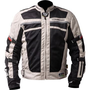 MUGENRACE A-Ttraversare Light Grey Black Waterproof Textile Jacket