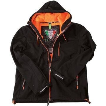MUGENRACE Pista-BA Black Orange Softshell Jacket