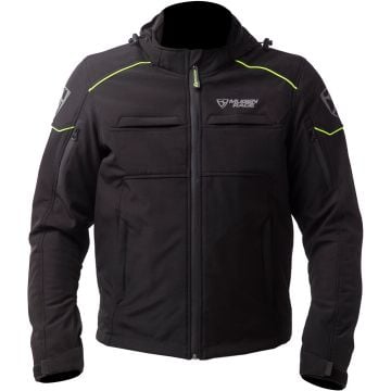 MUGENRACE Srippy Chaqueta Softshell Negra Neón Impermeable
