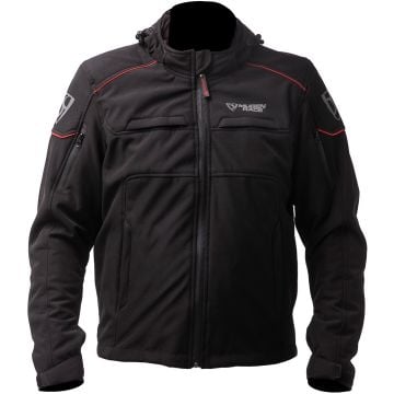 MUGENRACE Srippy Black Red Waterproof Softshell Jacket
