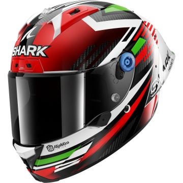 SHARK Aeron-Gp Fim Racing #1 Firstlap Carbon Red Green DRG