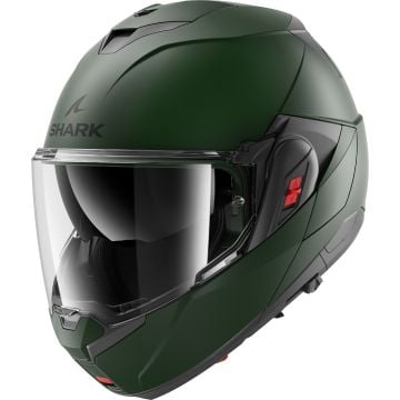 SHARK Oxo Blank Mat Dark Green Matt G02 Modular Helmet