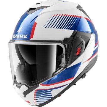 SHARK Oxo Sikter White Chrome Blue WUB Modular Helmet