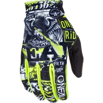 O'NEAL Matrix Attack 2 Blue Yellow Motocross Gloves