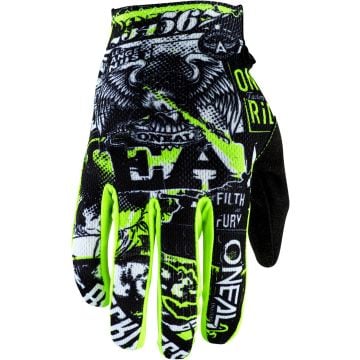 O'NEAL Matrix Attack 2 Black Yellow Youth Motocross Gloves