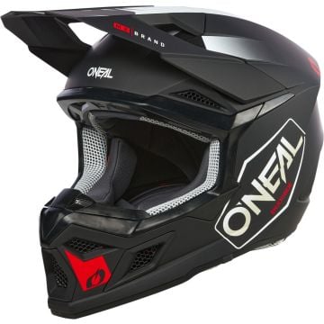 O'NEAL 3SRS Hexx Black White Red Motocross Helmet