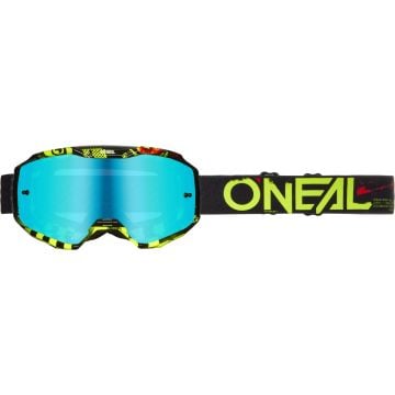 O’NEAL B-10 Attack Black Neon Yellow Motocross Goggles