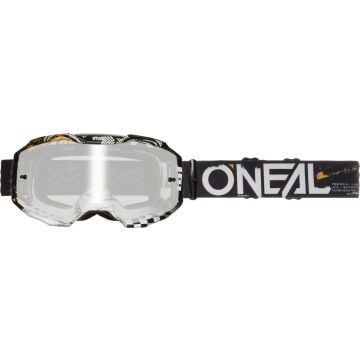 O’NEAL B-10 Attack Black White Motocross Goggles