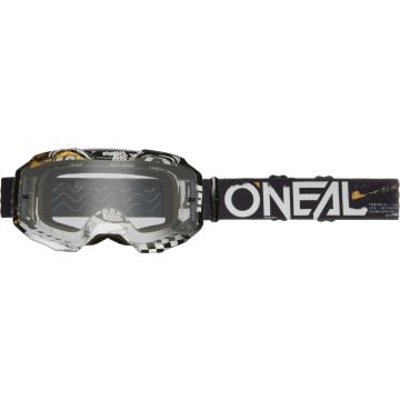 O’NEAL B-10 Attack Clear Black White Motocross Goggles