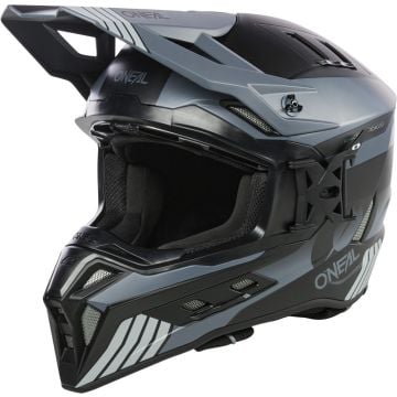 O'NEAL EX-SRS Hitch Matt Black Grey Motocross Helmet