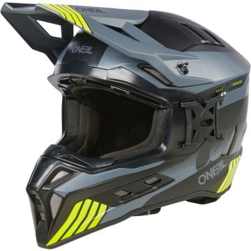O'NEAL EX-SRS Hitch Matt Black Neon Motocross Helmet