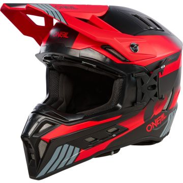 O'NEAL EX-SRS Hitch Matt Black Grey Red Motocross Helmet