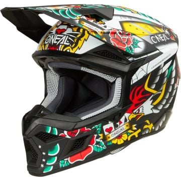 O'NEAL 3SRS Inked Multicolour Motocross Helmet