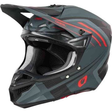 O'NEAL 5SRS Spike Matt Grey Red Motocross Helmet