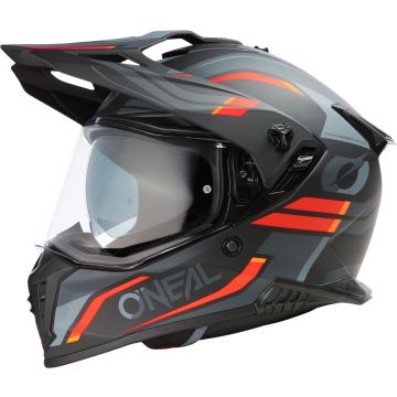 O'NEAL A-SRS Spike Matt Black Grey Red Adventure Full Face Helmet