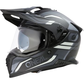 O'NEAL A-SRS Spike Matt Black Grey White Adventure Full Face Helmet