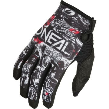 O'NEAL Mayhem Attack Black White Motocross Gloves
