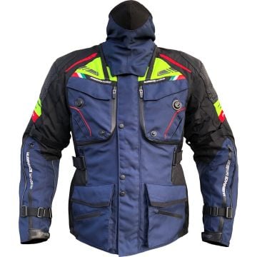 MUGENRACE Mars Blue Fluo Yellow Waterproof Textile Jacket