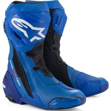 Alpinestars Supertech R Vented Blue Black Motorcycle Boots