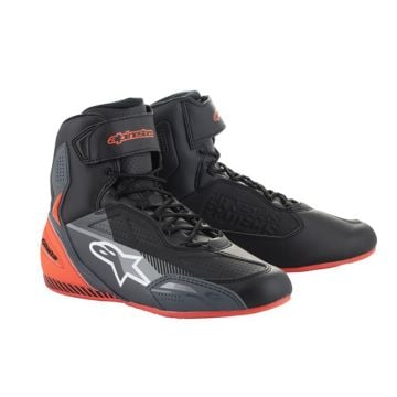 Alpinestars Faster-3 Shoes Black Gray Red Fluo
