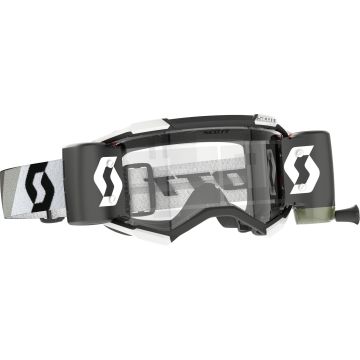 Scott Fury WFS Black/White Roll-Off Motocross Goggles