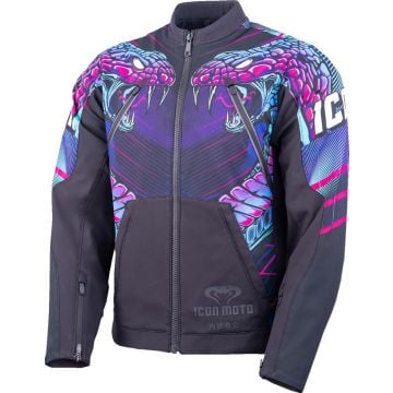 Icon Merc 3 Lazer Cobra Motorcycle Textile Jacket