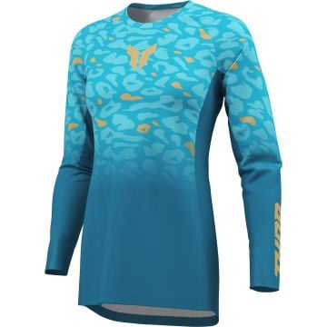 Thor Launchmode Spotted Camiseta femenina de motocross