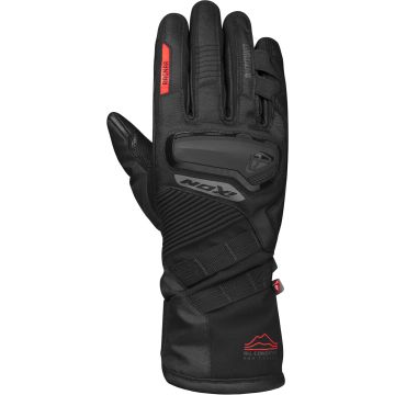 Ixon Pro Ragnar Black Bright Red Waterproof Motorcycle Gloves