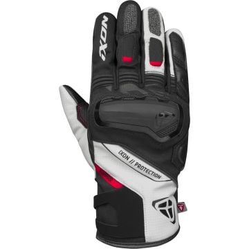 Ixon Pro Knarr Black Grey Red Waterproof Motorcycle Gloves