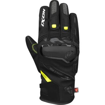 Ixon Pro Knarr Black Grey Bright Yellow Waterproof Motorcycle Gloves