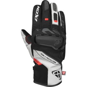 Ixon Pro Knarr Lady Black Grey Red Waterproof Motorcycle Gloves