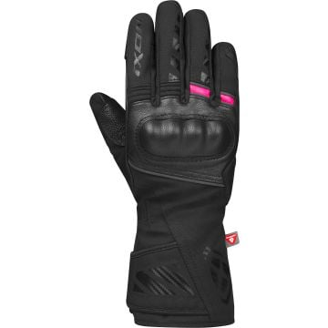 Ixon Pro Rescue 3 L Black Fushia Waterproof Ladies Motorcycle Gloves