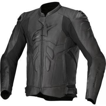 Alpinestars Dusk Black Leather Motorcycle Jacket