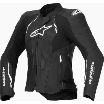 Alpinestars Stella Dusk Black White Womens Leather Motorcycle Jacket